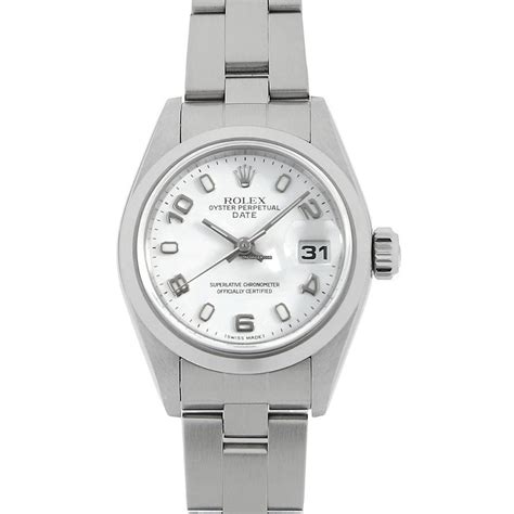 Rolex Oyster Perpetual Date 79160 white flying arabic 